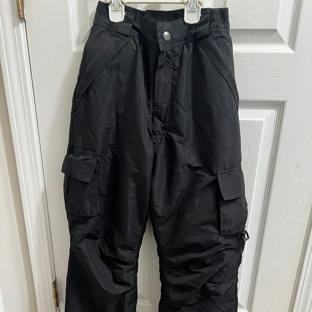 Pulse Big Boys Youth Insulated Ski Snow Black Pants
